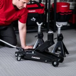 Husky 3-Ton Light Duty Truck Jack And Jack Stand Pair -Husky Tools Shop black floor jacks hd00127 zd 44 1000