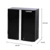 HUSKY 28 In. W X 30 In. H X 12 In. D Folding System 22-Gauge Steel 1-Shelf Wall Mounted Garage Cabinet In Black -Husky Tools Shop black gloss powder coating husky wall mounted cabinets fc122829t01bl 64 1000