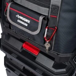 Husky 14 In. Build Out Open Top Tool Bag -Husky Tools Shop black grey husky tool bags hd72089 th a0 1000