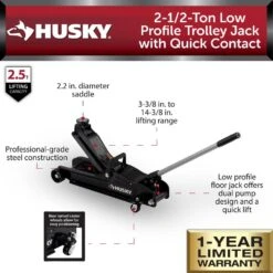 Husky 2-1/2-Ton Low Profile Trolley Floor Jack With Quick Contact 18 Husky 2-1/2-Ton Low Profile Trolley Floor Jack With Quick Contact -Husky Tools Shop black husky floor jacks hd7024a a0 1000