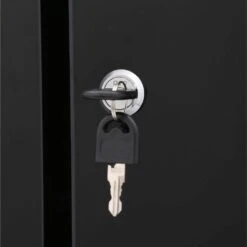 Husky Ready-to-Assemble 24-Gauge Steel Freestanding Garage Cabinet In Black (30.5 In. W X 72 In. H X 18.3 In. D) -Husky Tools Shop black husky free standing cabinets g3002t us c3 1000