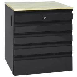 Husky Heavy Duty 28 In. W X 32 In. H X 21.5 In. D Welded 20-Gauge Steel 5-Drawer Garage Base Freestanding Cabinet In Black 9 Husky Heavy Duty 28 In. W X 32 In. H X 21.5 In. D Welded 20-Gauge Steel 5-Drawer Garage Base Freestanding Cabinet In Black -Husky Tools Shop black husky free standing cabinets hd5f282132 blk 4f 1000