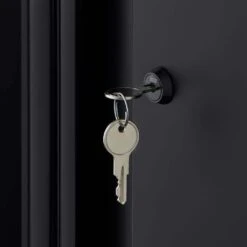 Husky Heavy Duty Welded 20-Gauge Steel 2-Door Garage Base Cabinet In Black (28 In. W X 32 In. H X 21.5 In. D) -Husky Tools Shop black husky free standing cabinets htc1000001 4f 1000