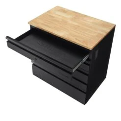 Husky Extra Wide Heavy Duty Welded 18-Gauge Steel 5-Drawer Garage Base Cabinet In Black (32 In. W X 33 In. H X 21.5 In. D) -Husky Tools Shop black husky free standing cabinets htc100007 ex 77 1000 1