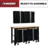 Husky 5-Piece Ready-to-Assemble Steel Garage Storage System In Black (72 In. W X 98 In. H X 24 In. D ) -Husky Tools Shop black husky garage storage systems g07207st us 64 1000