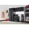 Husky 4-Piece Heavy Duty Welded Steel Garage Storage System In Black (92 In. W X 81 In. H X 24 In. D) -Husky Tools Shop black husky garage storage systems htc411020 64 1000