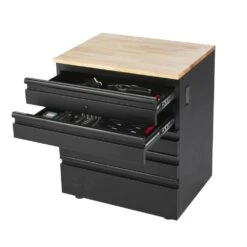 Husky 4-Piece Heavy Duty Welded Steel Garage Storage System In Black (92 In. W X 81 In. H X 24 In. D) -Husky Tools Shop black husky garage storage systems htc411020 fa 1000