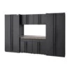 Husky 7-Piece Heavy Duty Welded Steel Garage Storage System In Black (128 In. W X 81 In. H X 24 In. D) -Husky Tools Shop black husky garage storage systems htc620220 ss56 64 1000