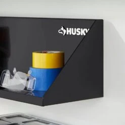 Husky Steel Garage Wall Shelf In Black (48 In. W X 9 In. H X 9 In. D) -Husky Tools Shop black husky garage wall shelving g4800as us a0 1000