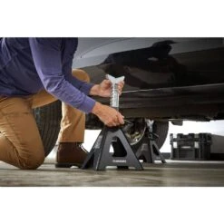 Husky 6-Ton Extended Reach Heavy-Duty Steel Car Jack Stands -Husky Tools Shop black husky jack stands hpl4115 31 1000