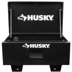 Husky Tool Storage 32 In. W Black Steel Job Site Toolbox -Husky Tools Shop black husky jobsite boxes h32jsb 4f 1000