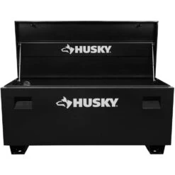 Husky Tool Storage 60 In. W Black Steel Job Site Toolbox -Husky Tools Shop black husky jobsite boxes h60jsb 1f 1000