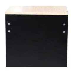 Husky 42 In. W X 18 In. D 8-Drawer Black Mobile Workbench Cabinet With Solid Wood Top -Husky Tools Shop black husky mobile workbenches h42mwc8blk 1f 1000