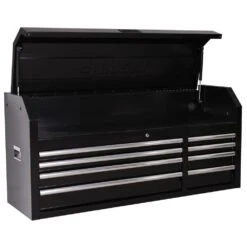 Husky Modular Tool Storage 72 In. W Standard Duty Black Mobile Workbench With 8-Drawer Top Tool Chest And 20 In. Side Locker -Husky Tools Shop black husky mobile workbenches h52modsuite3 76 1000