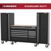Husky Modular Tool Storage 92 In. W Standard Duty Black Mobile Workbench Cabinet With (2) 20 In. Side Lockers 1 Husky Modular Tool Storage 92 In. W Standard Duty Black Mobile Workbench Cabinet With (2) 20 In. Side Lockers -Husky Tools Shop black husky mobile workbenches h52modsuite8 64 1000