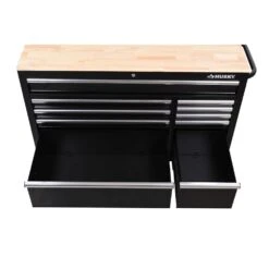 Husky Modular Tool Storage 52 In. W X 20 In. D Standard Duty Black Mobile Workbench Cabinet -Husky Tools Shop black husky mobile workbenches h52mwc10mod 4f 1000
