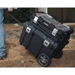 Husky 26 In. Connect Rolling Tool Box Black -Husky Tools Shop black husky modular tool storage systems 228224 76 1000