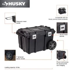 Husky 26 In. Connect Rolling Tool Box Black -Husky Tools Shop black husky modular tool storage systems 228224 77 1000