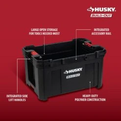 Husky Build-Out 22 In. Modular Tool Storage Large Tool Crate -Husky Tools Shop black husky modular tool storage systems 22841 1f 1000