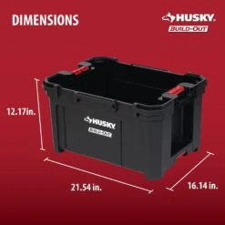 Husky Build-Out 22 In. Modular Tool Storage Large Tool Crate -Husky Tools Shop black husky modular tool storage systems 22841 4f 1000