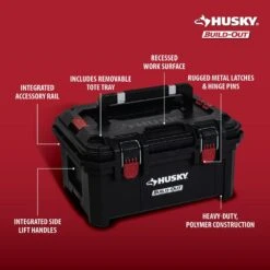 Husky Build-Out 22 In. Modular Tool Storage Large Tool Box -Husky Tools Shop black husky modular tool storage systems 22843 1f 1000