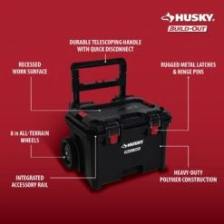 Husky Build-Out 22 In. Modular Tool Storage Rolling Tool Box -Husky Tools Shop black husky modular tool storage systems 22844 1f 1000