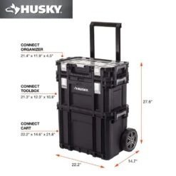 Husky 22 In. Connect Rolling System Tool Box -Husky Tools Shop black husky modular tool storage systems 230381 40 1000