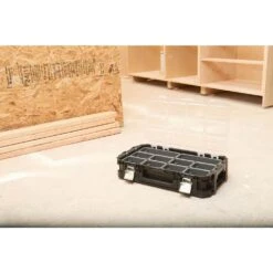 Husky Connect Stackable Portable Heavy Duty Lightweight 10-Compartment Small Tool And Parts Organizer -Husky Tools Shop black husky modular tool storage systems 236667 4f 1000