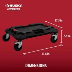 Husky Build-Out 23 In. W Modular Tool Storage Polymer Multipurpose Dolly -Husky Tools Shop black husky modular tool storage systems hky22850 4f 1000