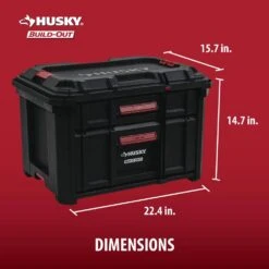 Husky Build-Out 22 In. Modular Tool Storage 2-Drawer Tool Box -Husky Tools Shop black husky modular tool storage systems hky22855 4f 1000