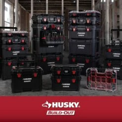 Husky Build-Out 22 In. Modular Large Tool Box, Tool Case, Rolling Tool Box, Large Tool Crate -Husky Tools Shop black husky modular tool storage systems hkybo4 1f 1000