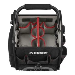 Husky 10 In. Tool Tote With Integrated Parts Bin Zone -Husky Tools Shop black husky tool bags 526 316 4f 1000