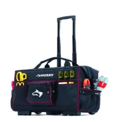 Husky 22 In. Pro Grade Rolling Tool Tote Bag -Husky Tools Shop black husky tool bags gp 44449n13 4f 1000