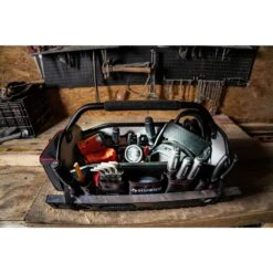 Husky Heavy-Duty 20 In. PRO All-Trade Tool Tote -Husky Tools Shop black husky tool bags h 2220 44 1000