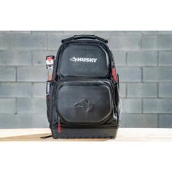 Husky Heavy Duty PRO Tool Backpack -Husky Tools Shop black husky tool bags h 68007 1d 1000