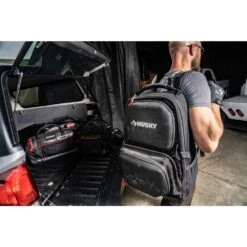 Husky Heavy Duty PRO Tool Backpack -Husky Tools Shop black husky tool bags h 68007 76 1000