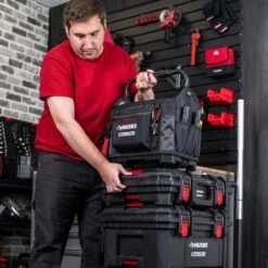 Husky Build-Out 14 In. Tool Tote -Husky Tools Shop black husky tool bags hd72014 th 31 1000