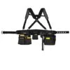 Husky 2-Bag 18-Pocket Black Framer's Suspension Rig Work Tool Belt With Suspenders -Husky Tools Shop black husky tool belts hd00116 th 64 1000