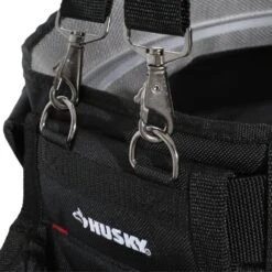 Husky 2-Bag 18-Pocket Black Framer's Suspension Rig Work Tool Belt With Suspenders -Husky Tools Shop black husky tool belts hd00116 th 66 1000