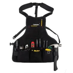 Husky 23 In. 16-Pocket Black Canvas Bib Tool Work Apron 16 Husky 23 In. 16-Pocket Black Canvas Bib Tool Work Apron -Husky Tools Shop black husky tool belts hd00122 th c3 1000