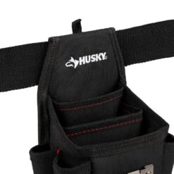 Husky 6.7 In. Black 3-Pocket Utility Tool Belt Pouch -Husky Tools Shop black husky tool belts hd00130 th 1f 1000