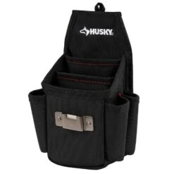 Husky 6.7 In. Black 3-Pocket Utility Tool Belt Pouch -Husky Tools Shop black husky tool belts hd00130 th a0 1000