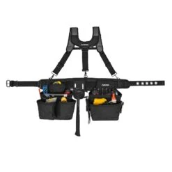 Husky 16-Pocket Black Carpenter's Tool Belt With Suspenders -Husky Tools Shop black husky tool belts hd00144 c3 1000
