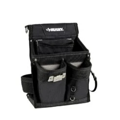 Husky Electrician's Tool Belt Pouch With Tape Measure Holder -Husky Tools Shop black husky tool belts hd00171 a0 1000