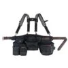Husky Framers 3-Bag Work Tool Belt With Suspenders -Husky Tools Shop black husky tool belts hd00172 64 1000