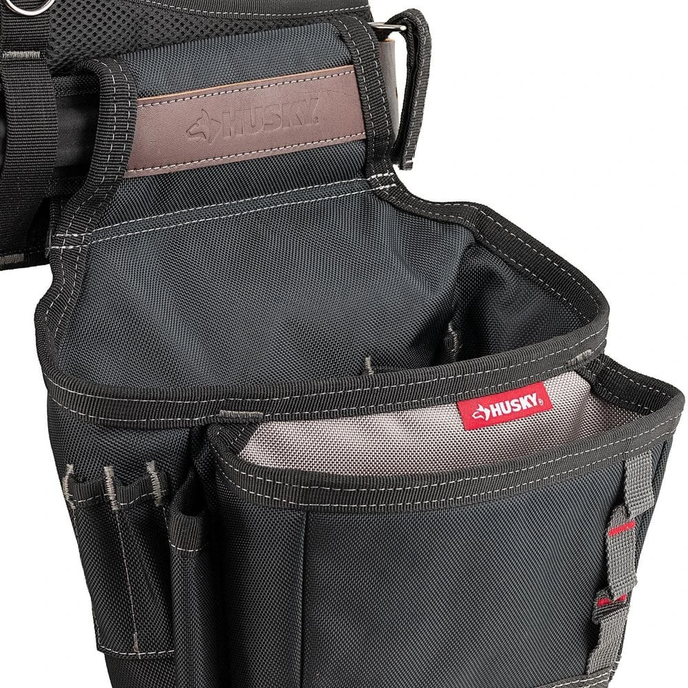 Husky Framers 2-Bag Work Tool Belt With Suspenders 6 Husky Framers 2-Bag Work Tool Belt With Suspenders - Image 4