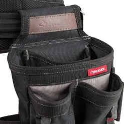 Husky Electricians 2-Bag Work Tool Belt With Suspenders -Husky Tools Shop black husky tool belts hd00174 a0 1000