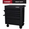 Husky Tool Storage 31 In. W 6-Drawer Black Rolling Tool Cart 1 Husky Tool Storage 31 In. W 6-Drawer Black Rolling Tool Cart -Husky Tools Shop black husky tool carts h30mech6blk 64 1000