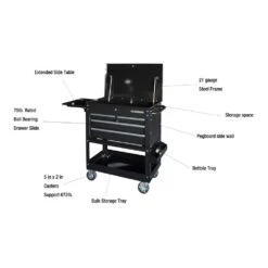 Husky Tool Storage 33 In. W Mechanics Cart With Extended Side Table And Bottle Tray 19 Husky Tool Storage 33 In. W Mechanics Cart With Extended Side Table And Bottle Tray -Husky Tools Shop black husky tool carts xhouc3304b11 40 1000