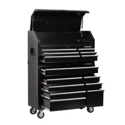 Husky 46 In. 14-Drawer Tool Chest And Cabinet Combo In Black -Husky Tools Shop black husky tool chest combos h46ch6tr8 1f 1000